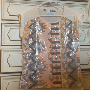 SEQUIN FRONT AZTEC SHIRT